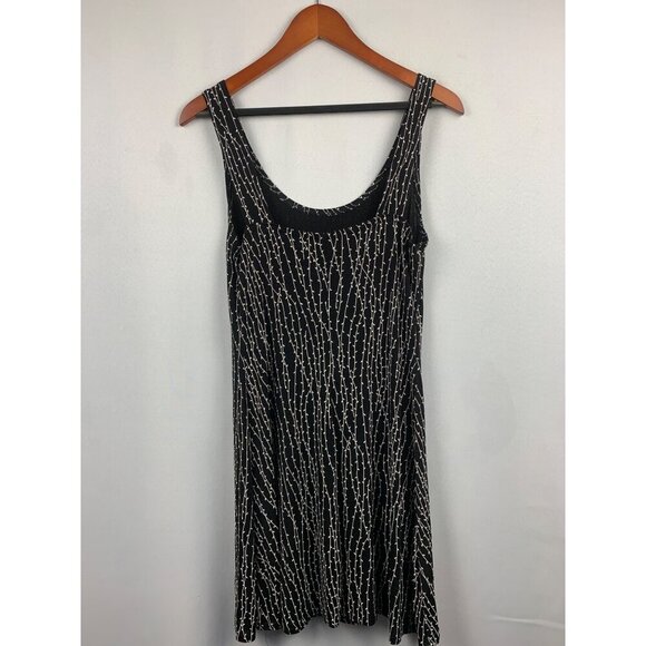 All That Jazz Black & Ivory Sleeveless Dress M - Picture 3 of 6
